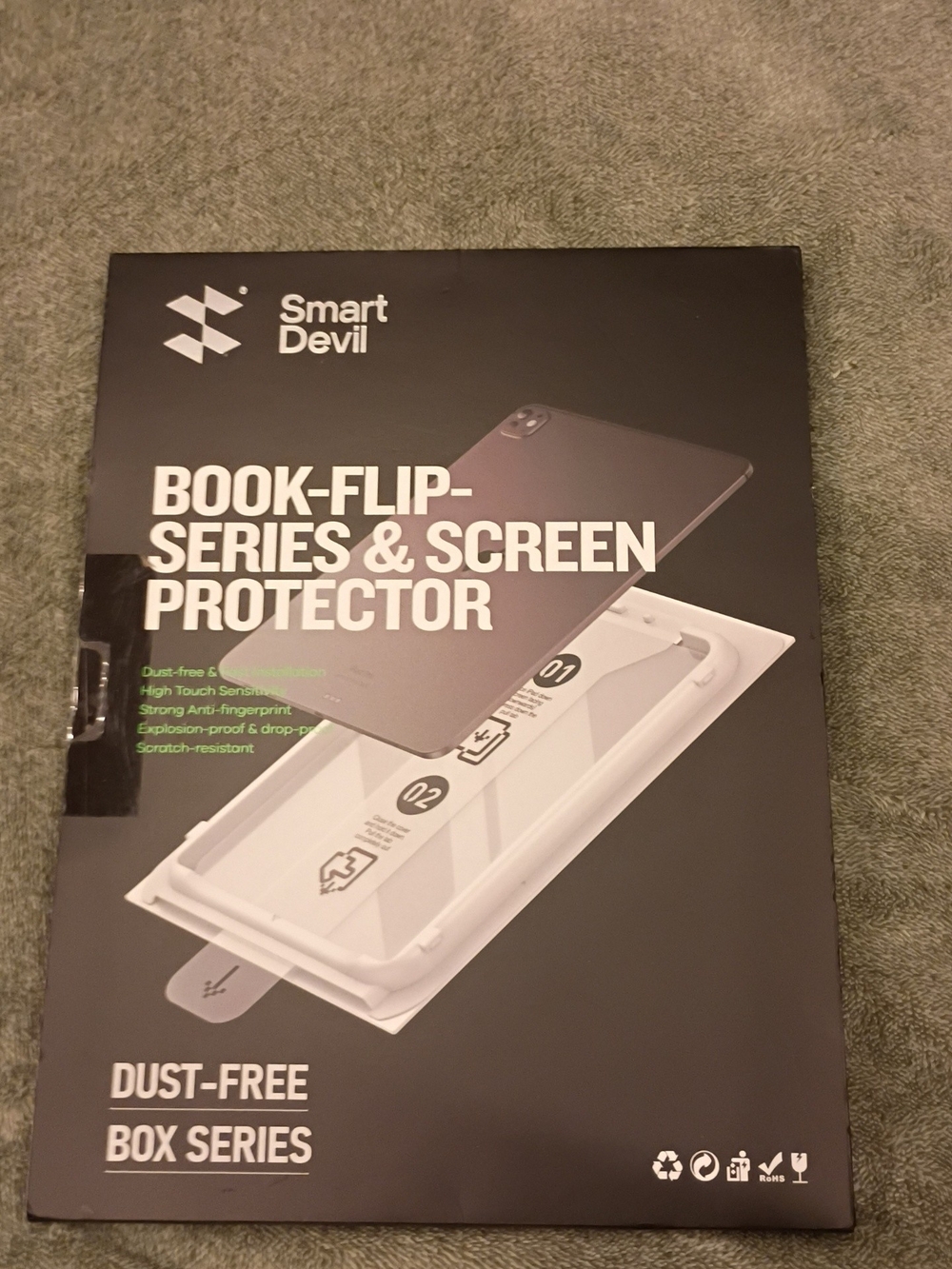 Smart Devil Book-Flip Series & Screen Protector For iPad Pro 11 - Black